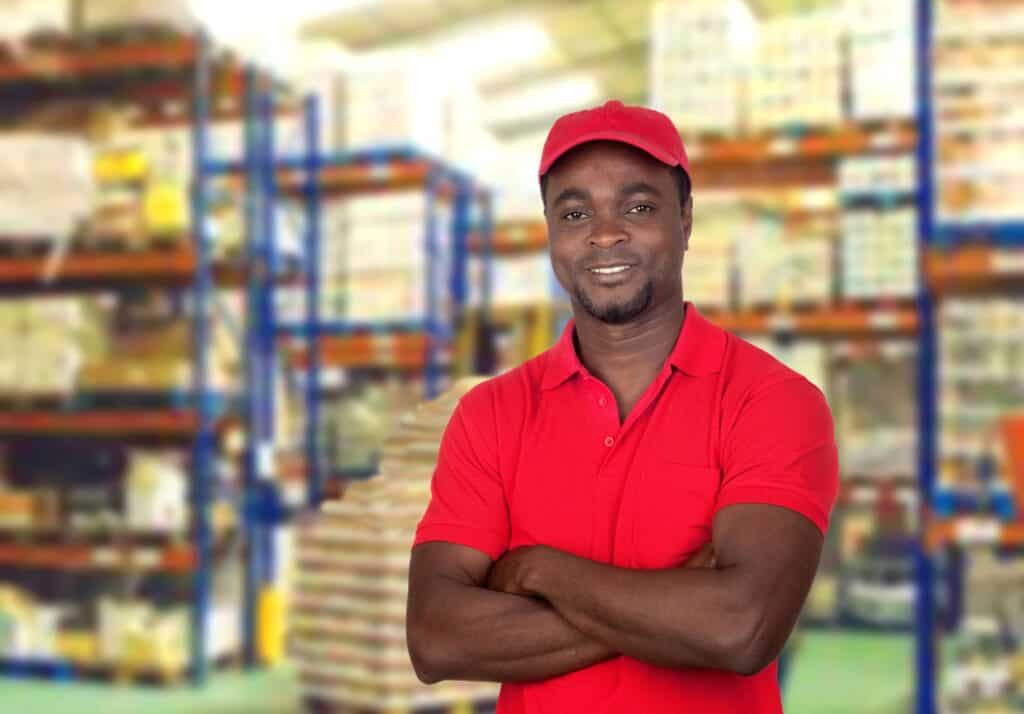 Fit warehouse worker.