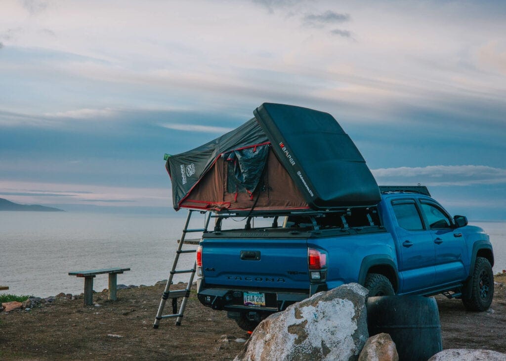 iKamper rooftop tent overlooking ocean in Mexico