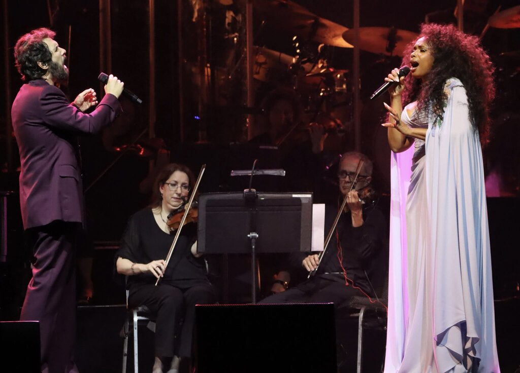 Josh Groban and Jennifer Hudson at TD Garden in Boston, MA on June 6, 2026.