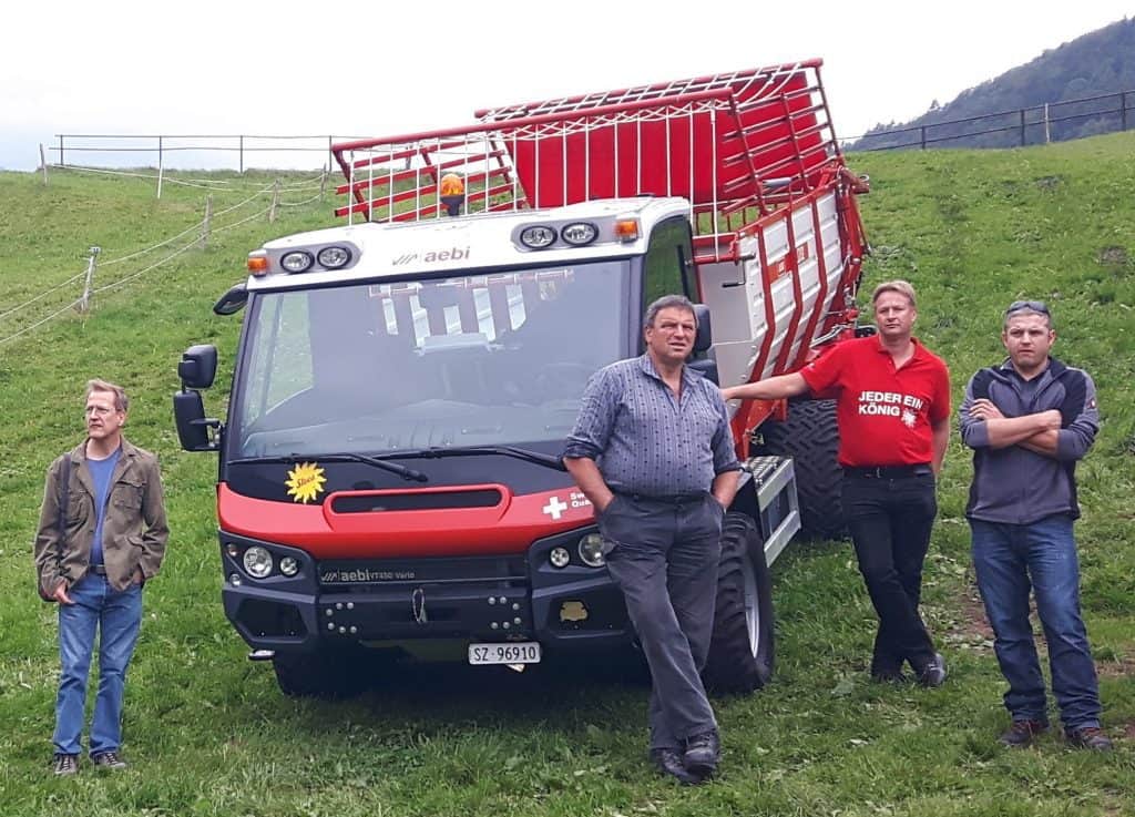 Neue Wege in der Landwirtschaft 2 Elektrischer Aebi Transporter
