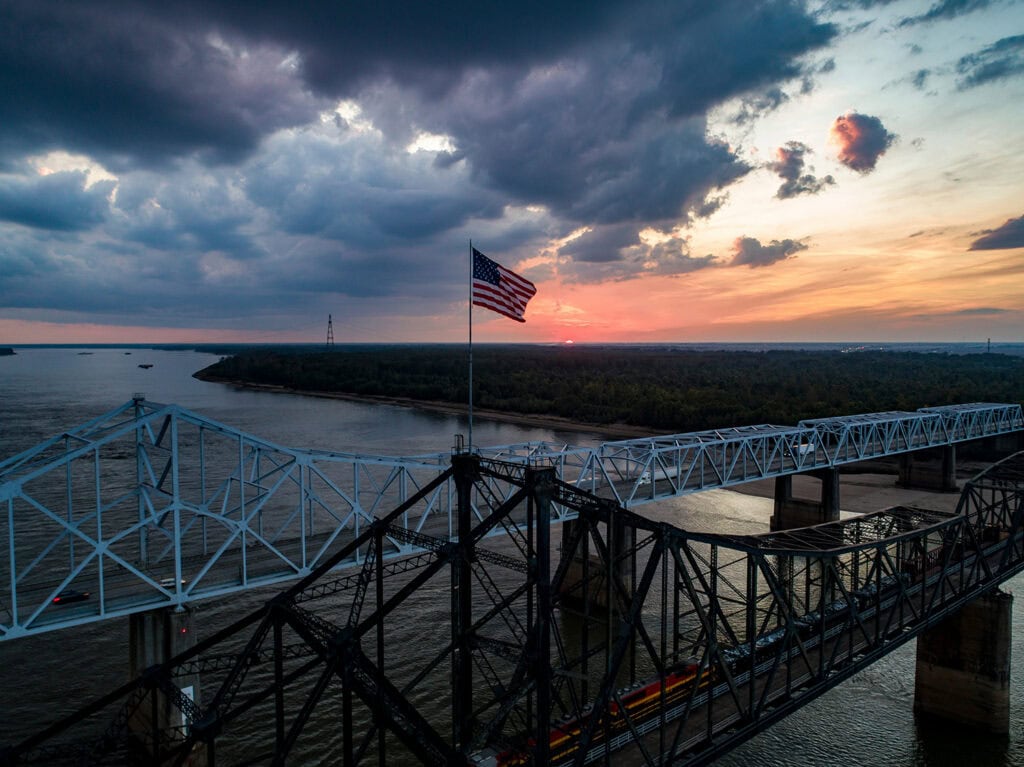 Mississippi River at Sunset