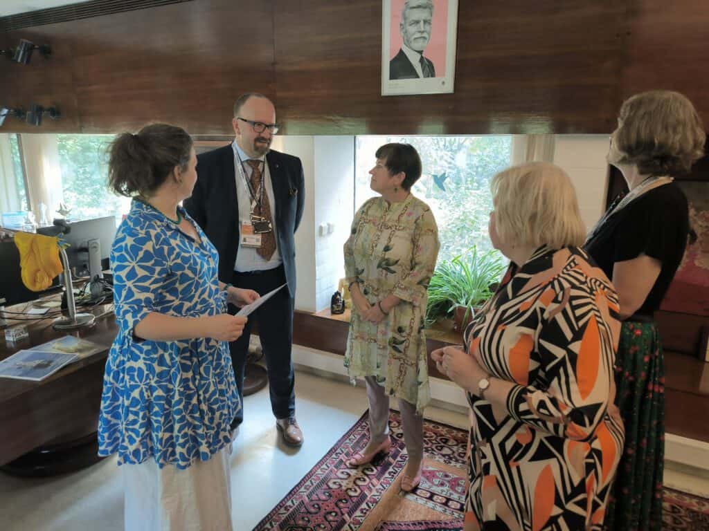 Audience české delegace u paní velvyslankyně na české ambasádě v Novém Dillí