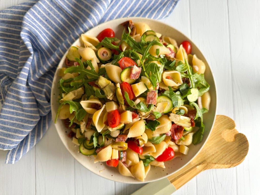 Italian Pasta Salad in a bowl 