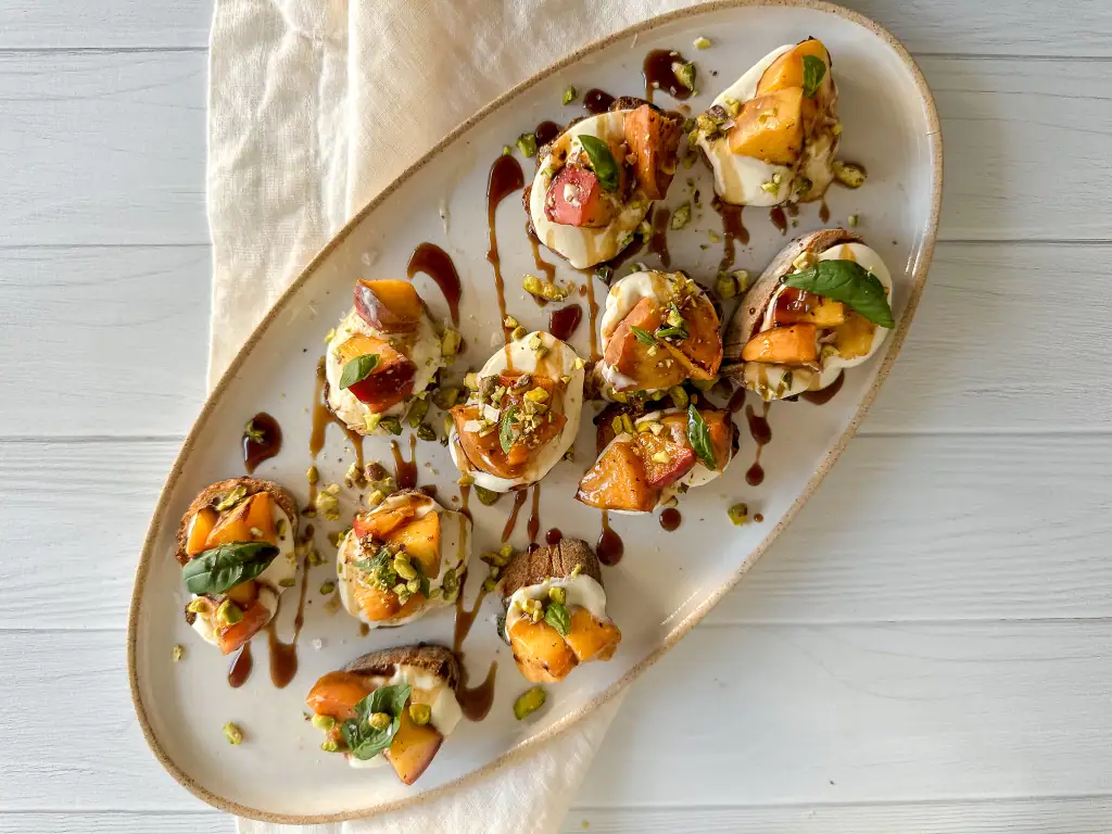 Peach Bruschetta