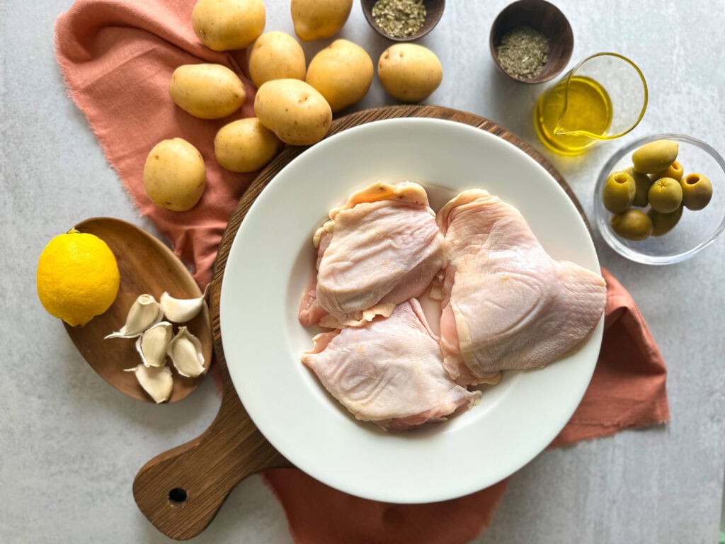 Italian baked chicken and potatoes ingredients
