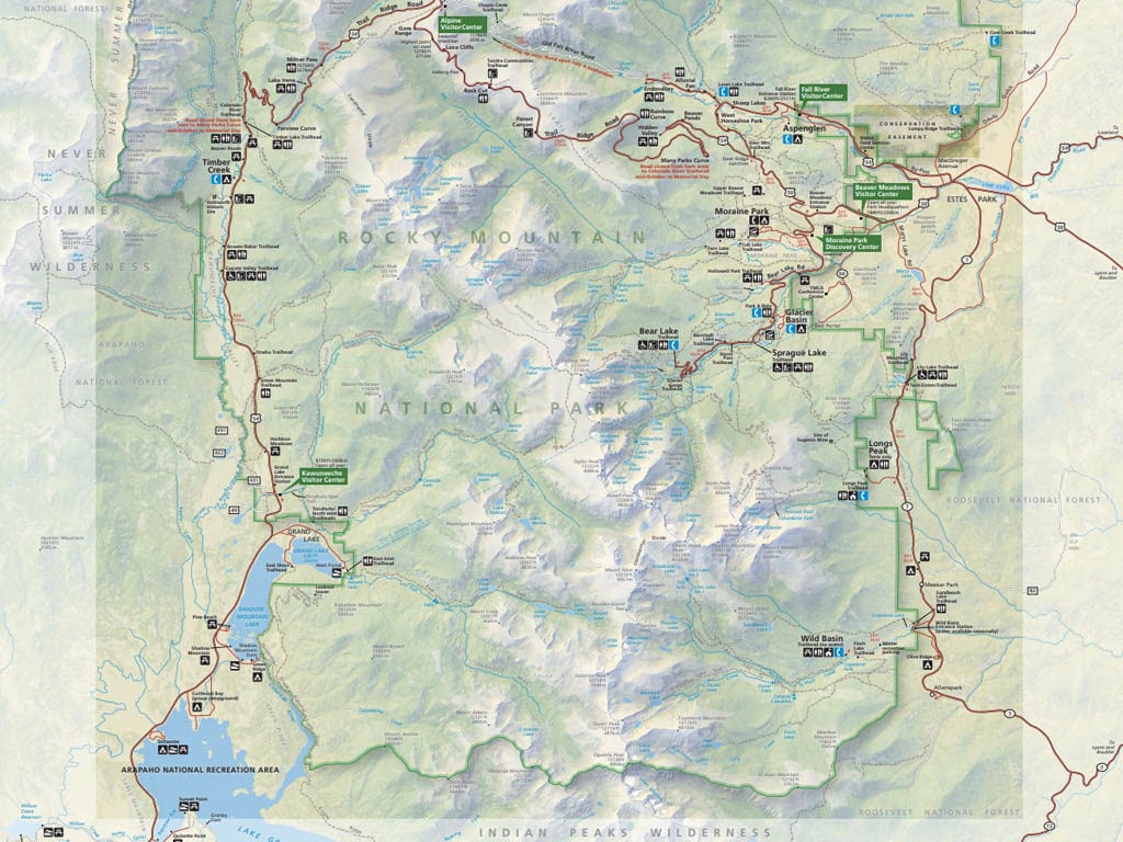 rocky mountain national park maprocky mountain national park map