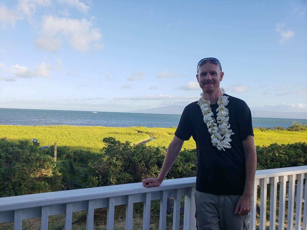 views from porch while house sitting in molokai