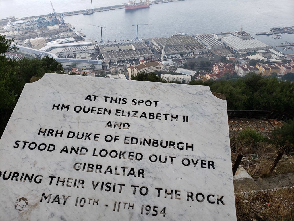 Queen's Lookout point where queen elizabeth visited in gibraltar