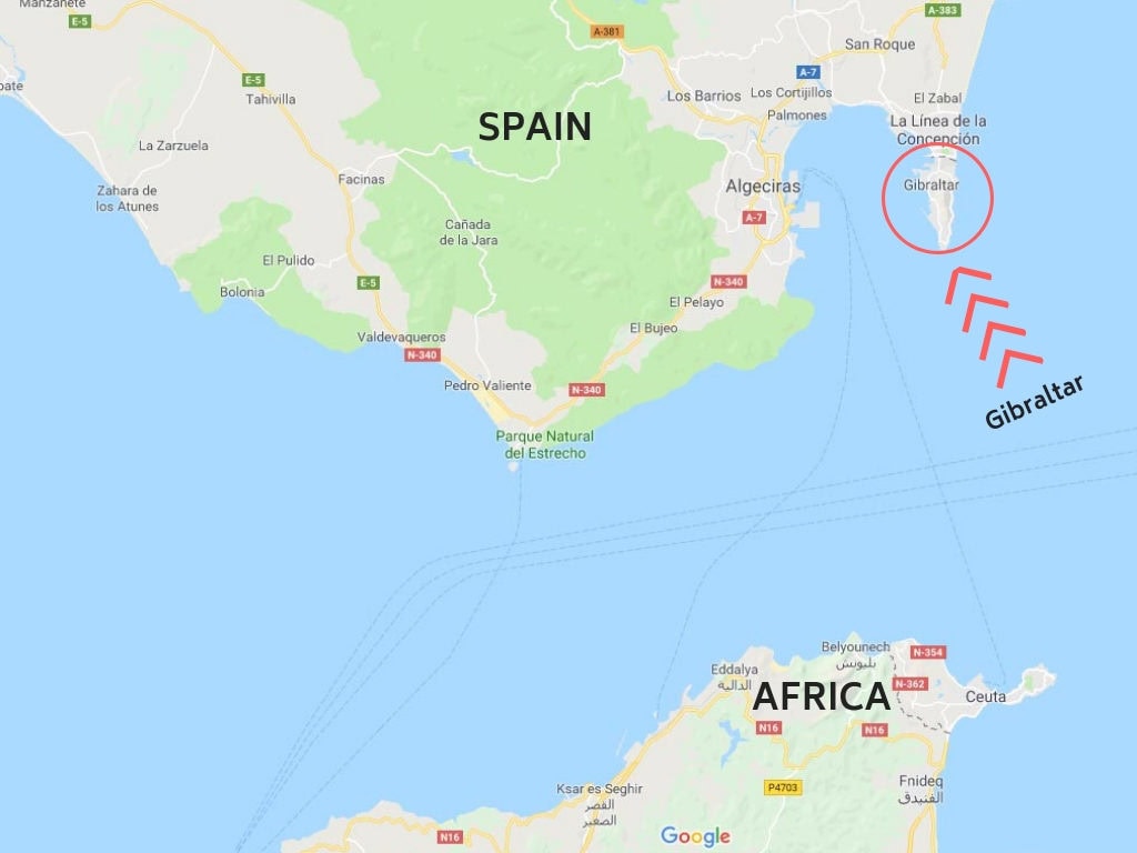 map of where gibraltar is