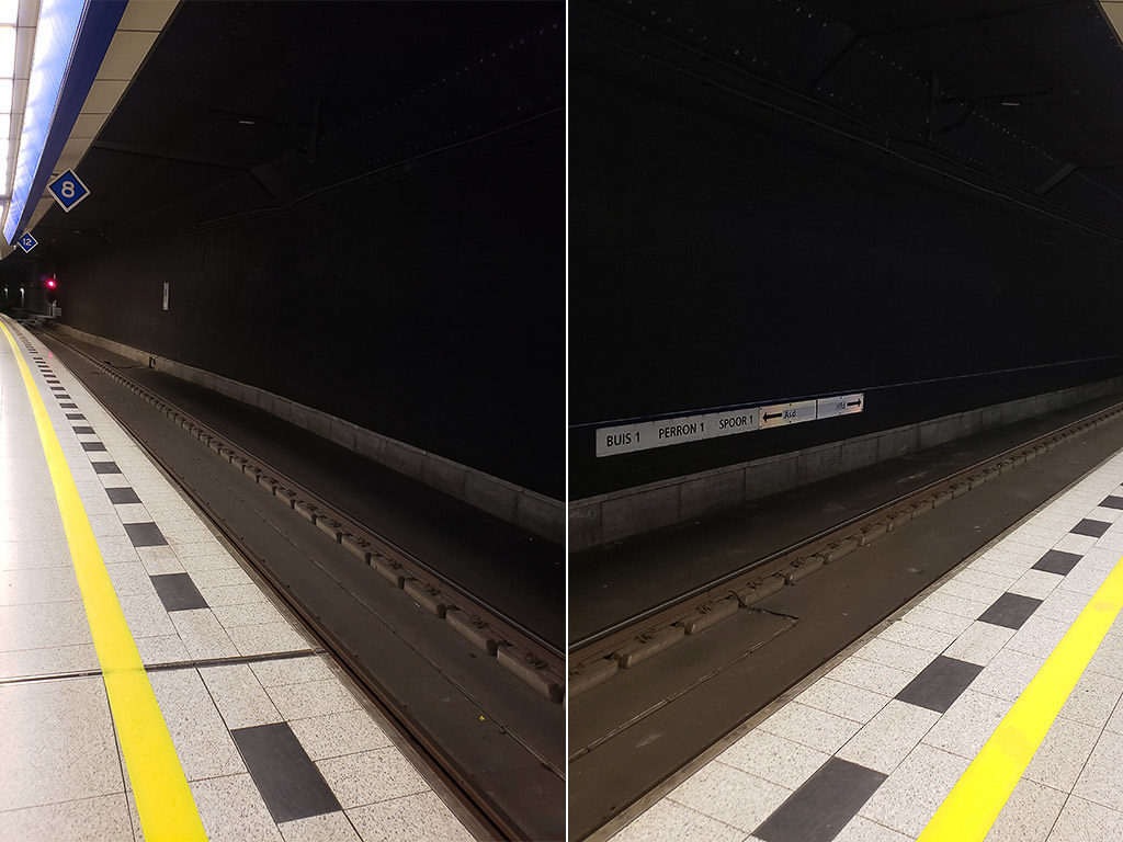 underground train tracks in amsterdam