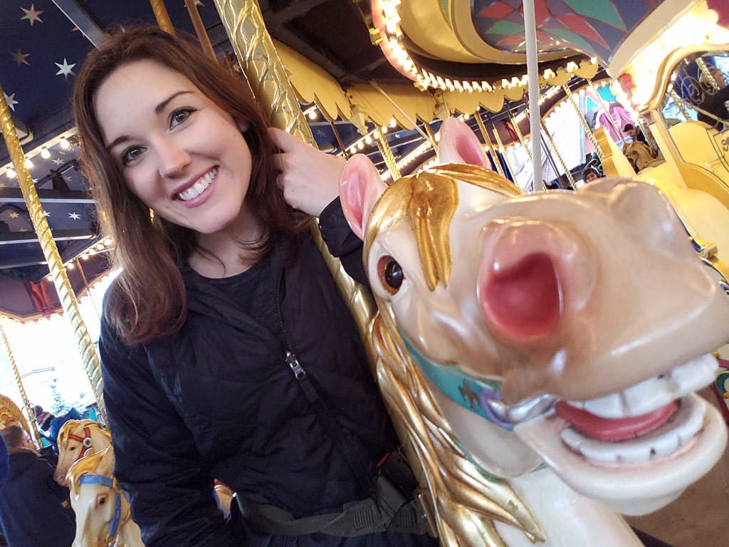 on carousel at disneyland paris