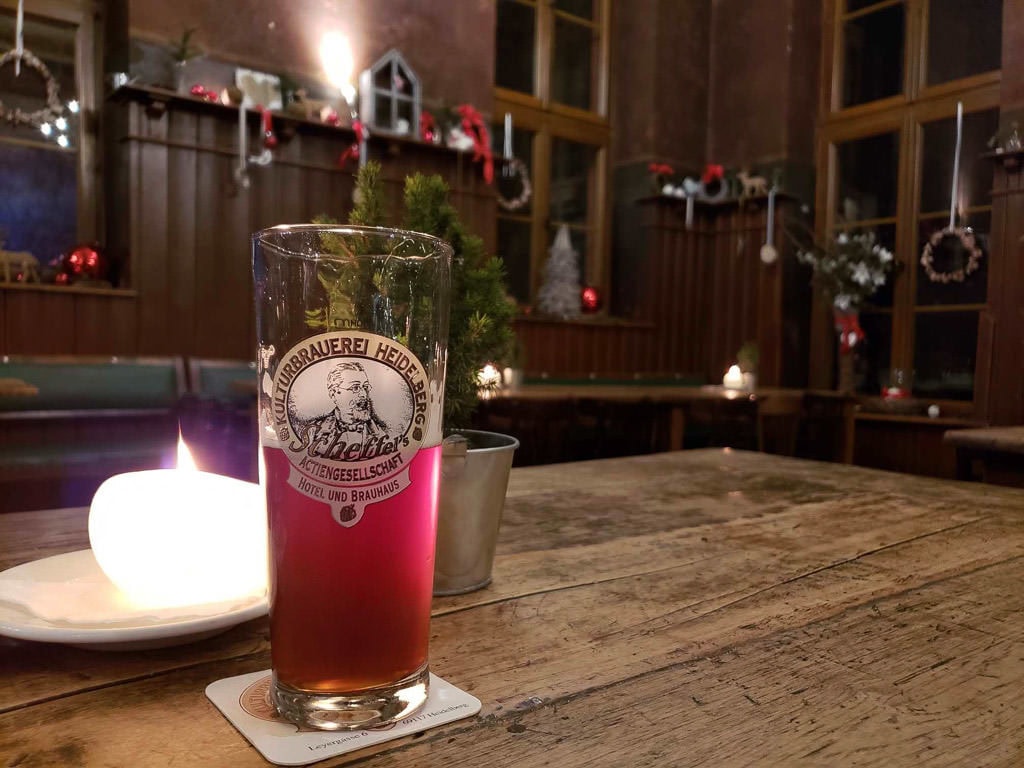 sampling the beer at Heidelberger Kulturbrauerei in heidelberg germany