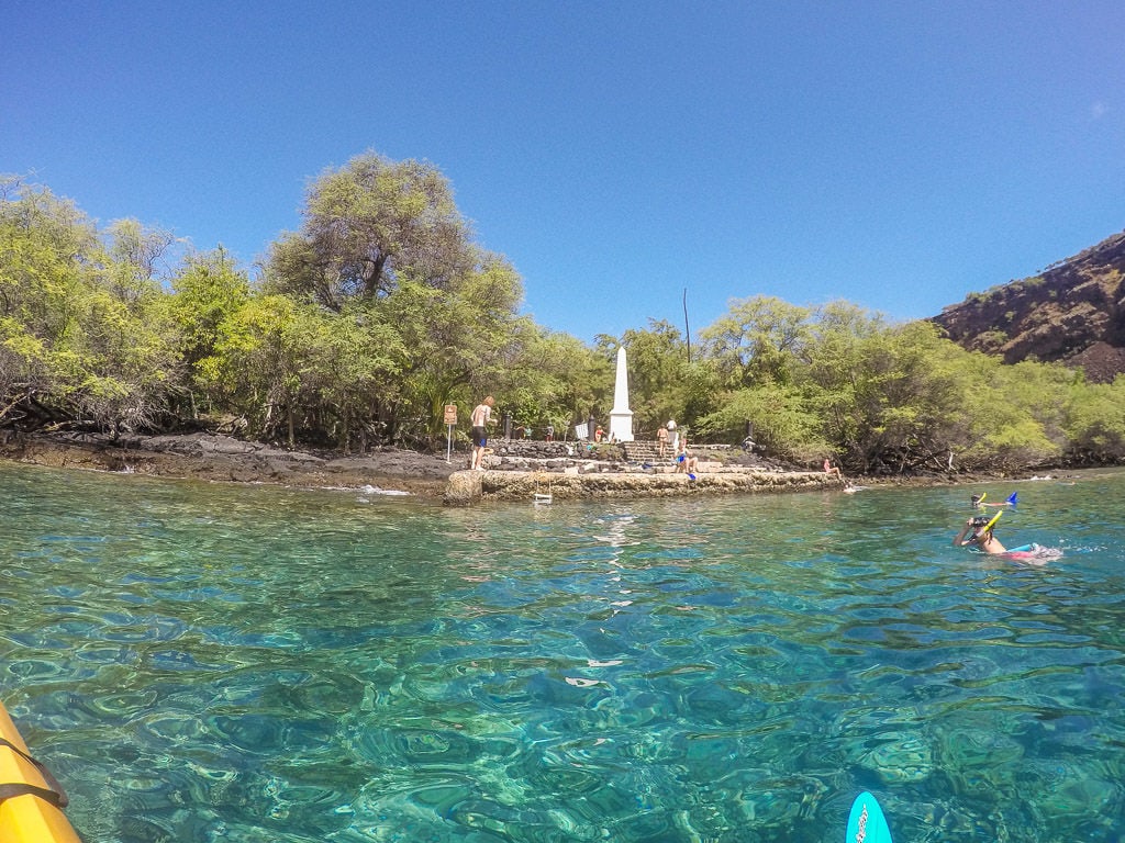 captain cook monument in kona