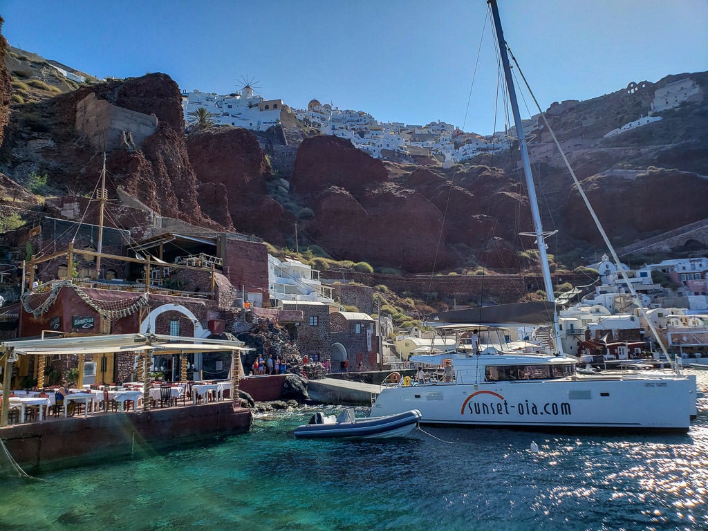 sunset oia santorini sailing tour must-do santorini activity