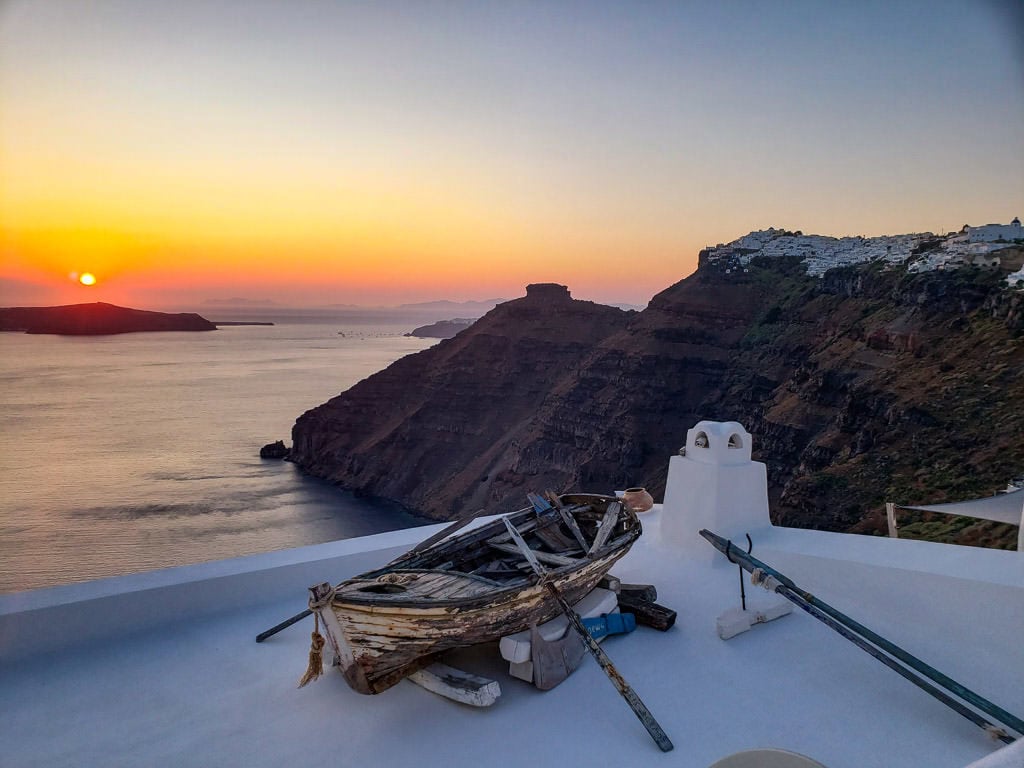 things to do in santorini - fira sunset