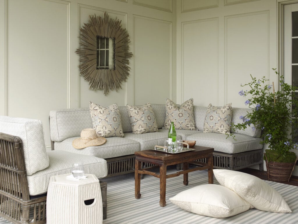 Meg Braff Designs Southampton home loggia