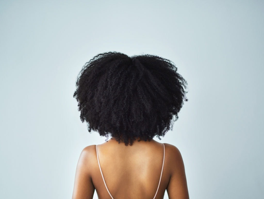 woman with curly hair