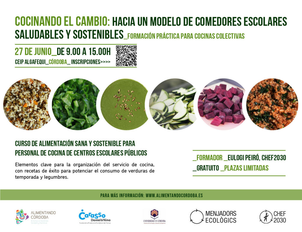 Cartel Comedores Escolaresa Saludables y Sostenibles