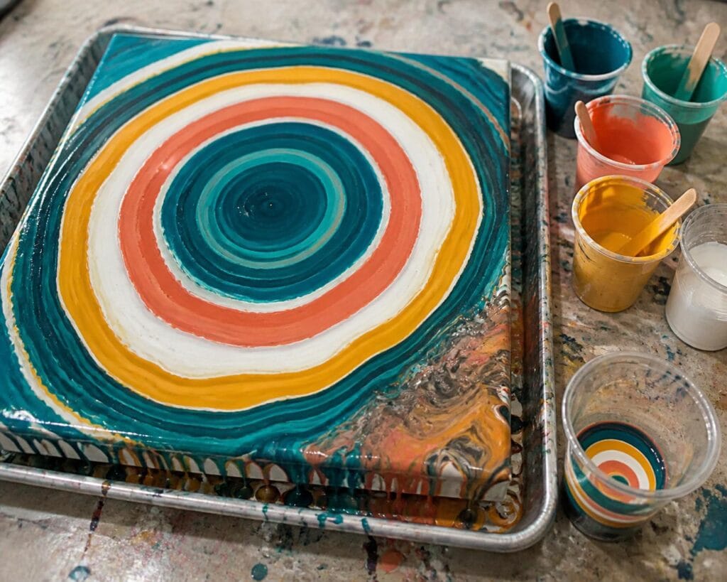 Ring Pour Secrets for Clearer Acrylic Colors