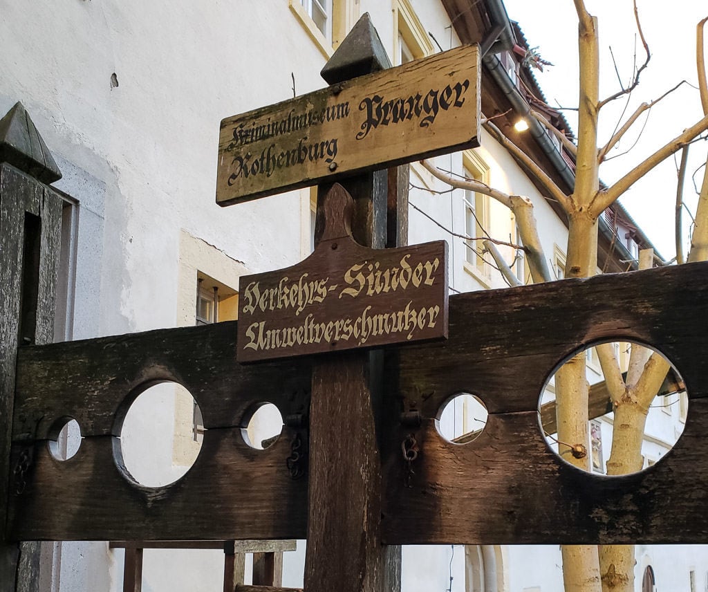 outside torture museum in rothenburg germany