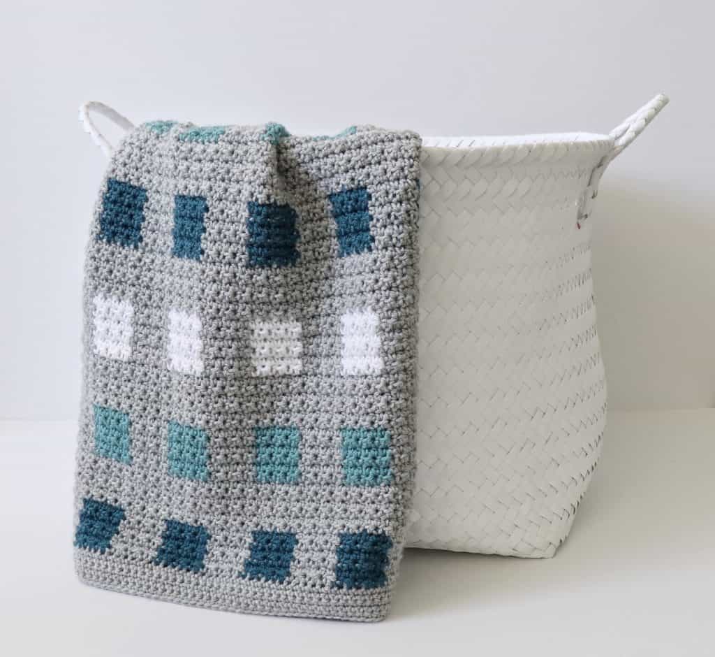 Crochet Even Squares Baby Blanket