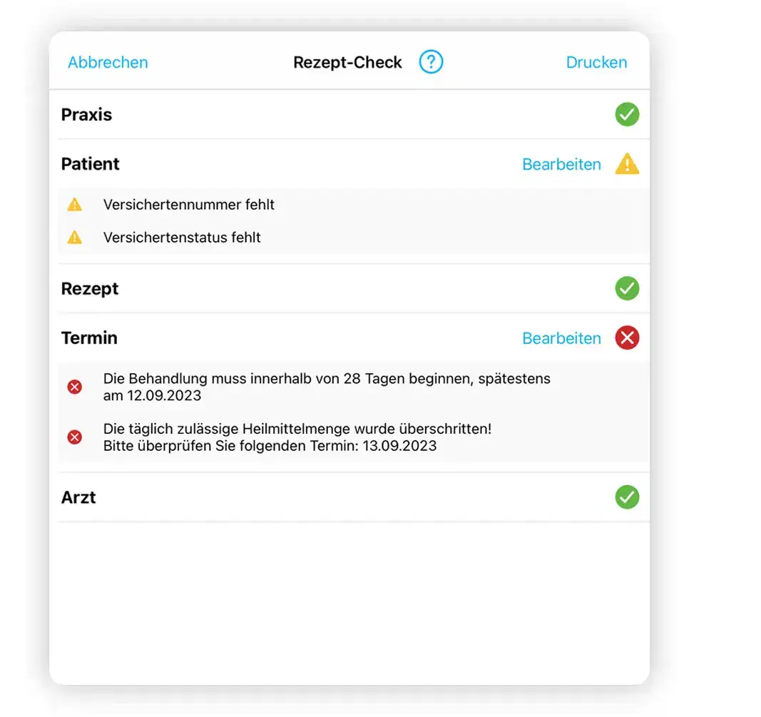 der Rezept-Check in iPrax