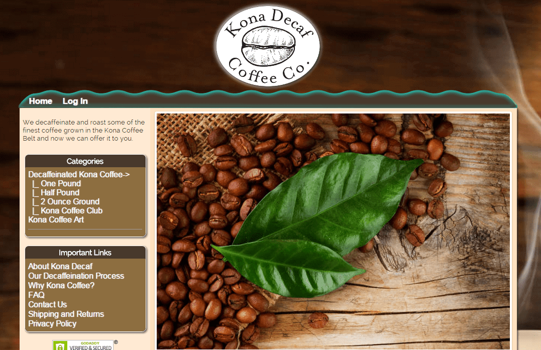 Custom e-commerce online coffee store
