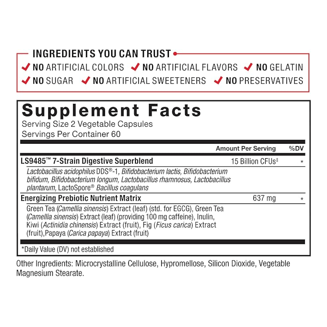 ProbioSlim® 120 Vegetable Capsules supp facts