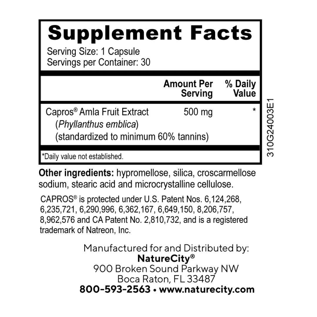 TrueCapros™ 30 Servings supp facts