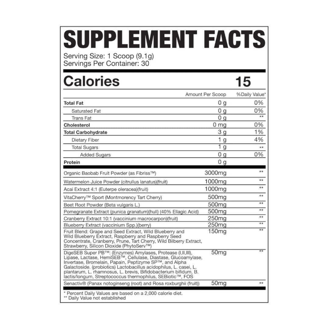 REDS SUPERFOOD REDS POWDER SUPP FACTS