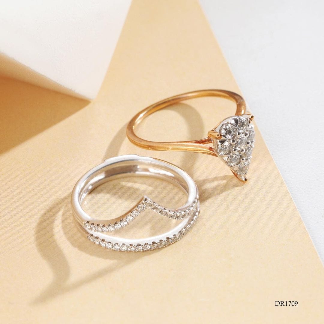 Diamond Ring 2 in 1 Tears Drop