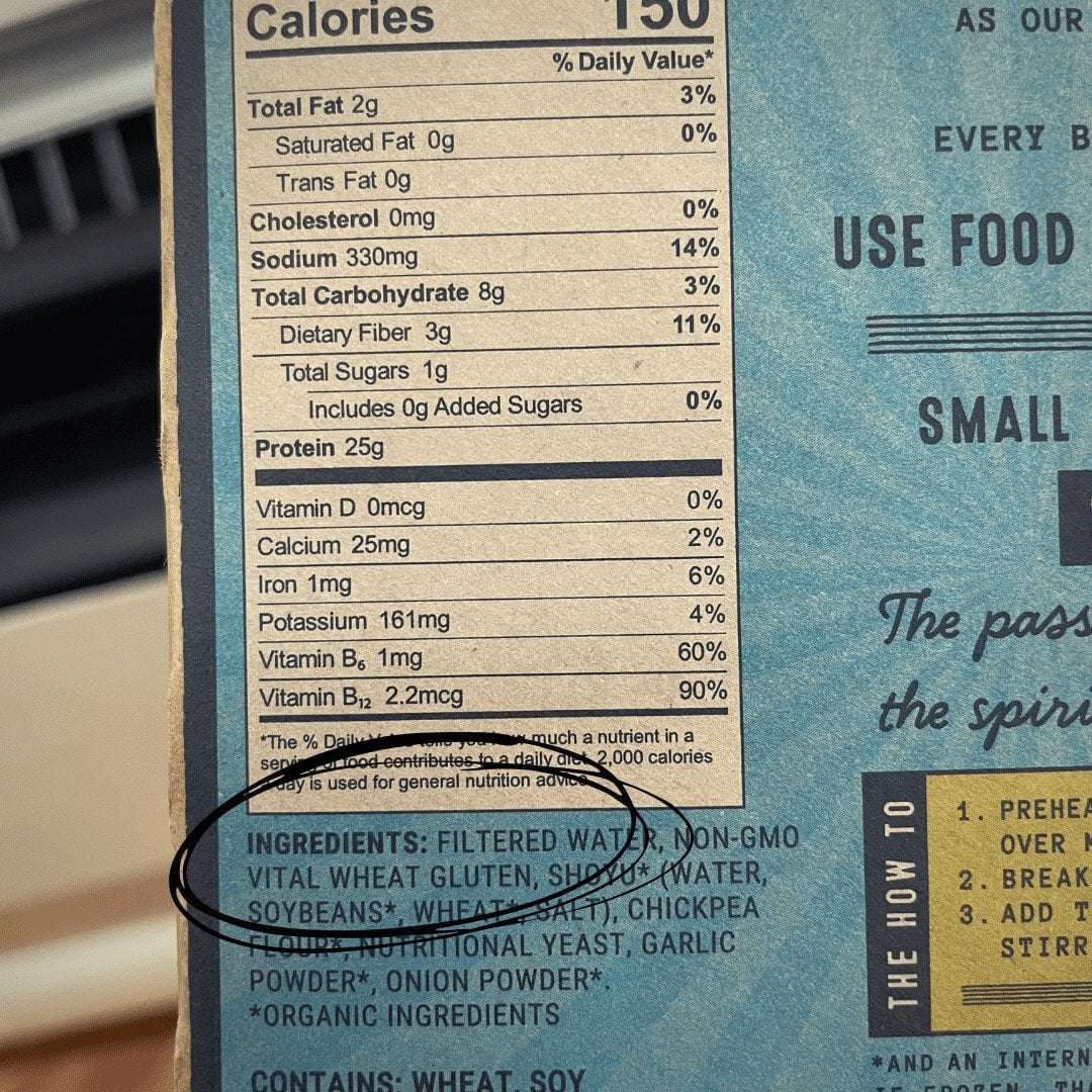 check the labels and look for vital wheat gluten