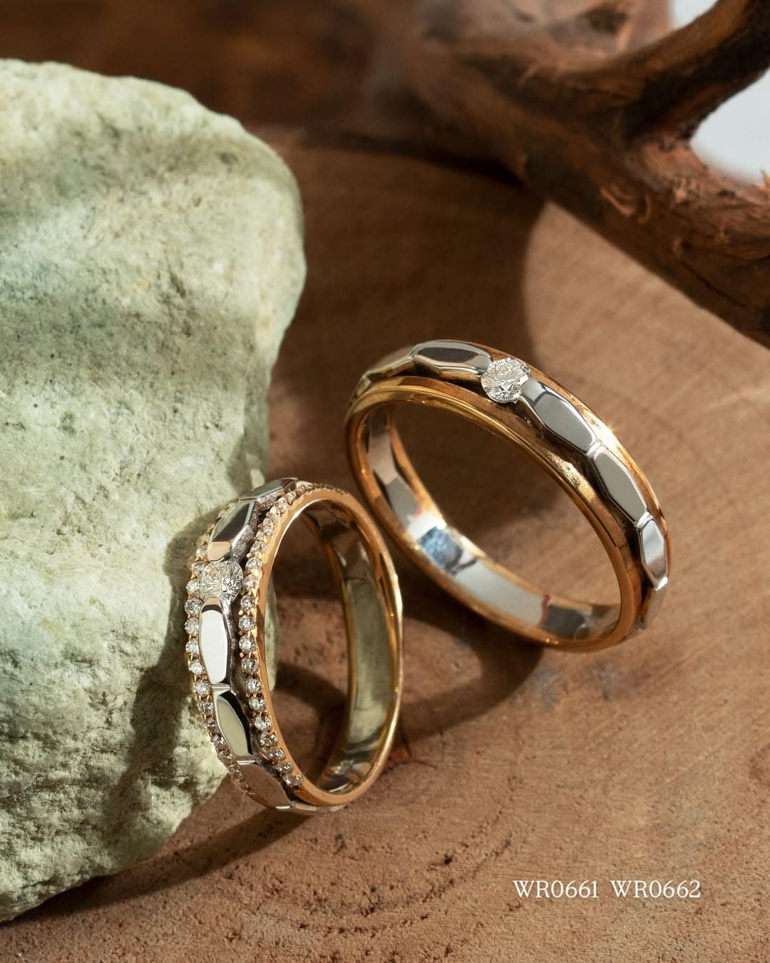 cincin emas two tone mewah