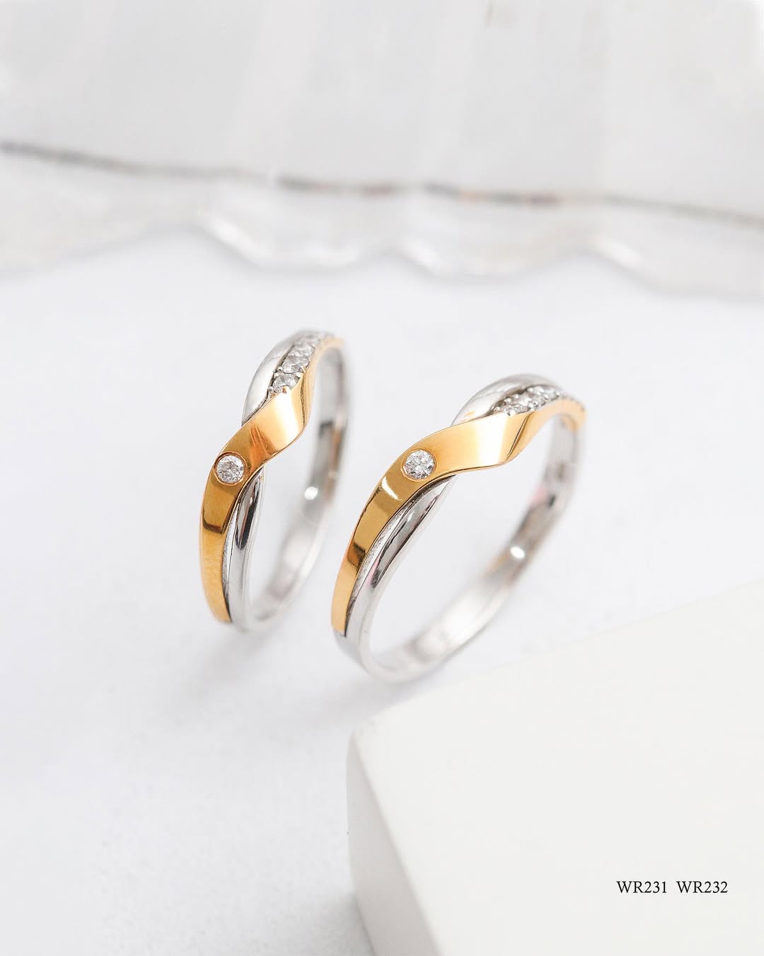 cincin couple dua warna 