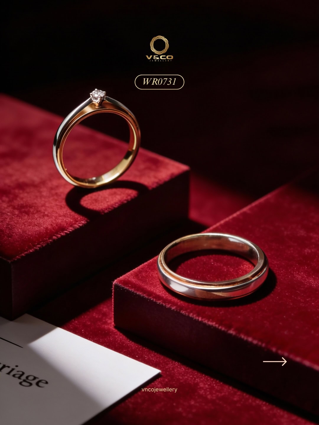 cincin nikah dua warna WR0731