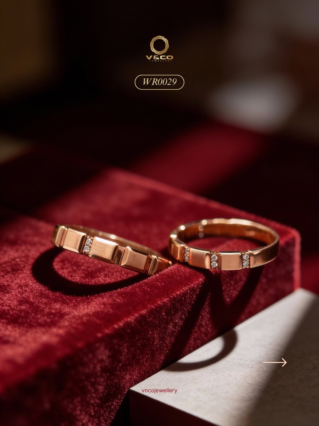 cincin kawin rose gold WR0029