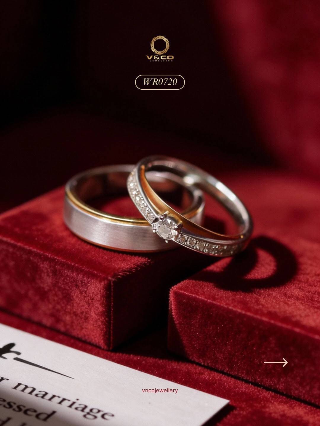 cincin nikah berlian mewah WR0720