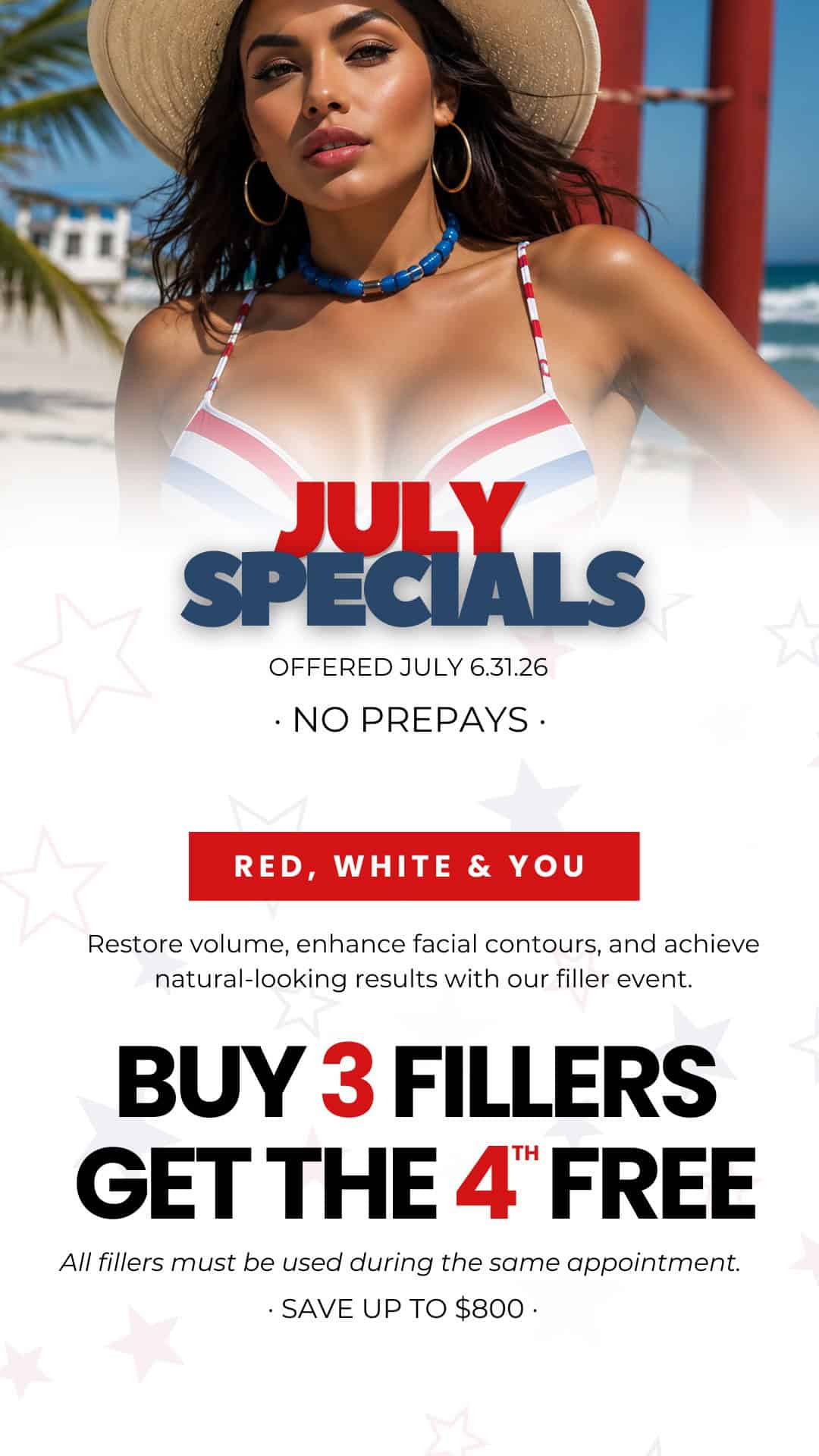 Dermal Filler Special | Gemini Plastic Surgery Rancho Cucamonga July dermal filler special at Gemini Plastic Surgery in Rancho Cucamonga. Purchase three fillers and receive the fourth free, with savings of up to $800. All fillers must be used during the same appointment.