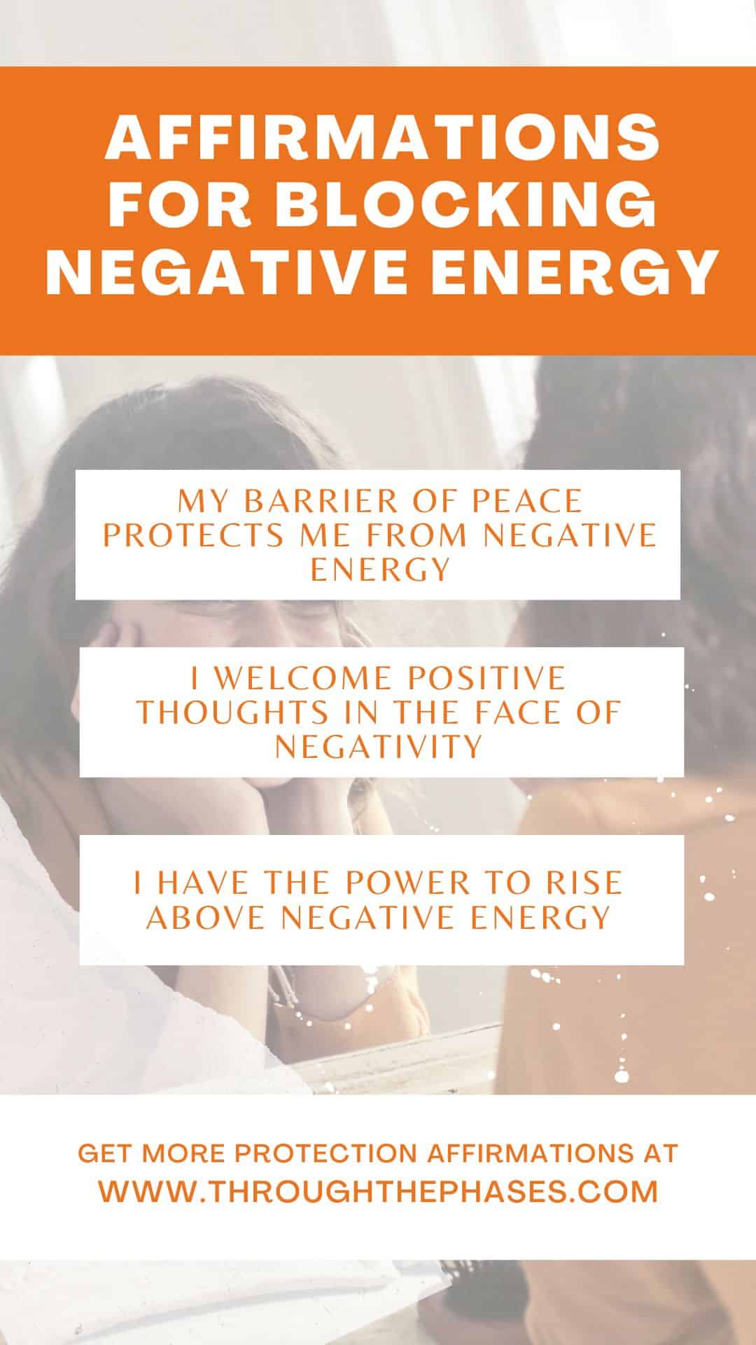 affirmations for blocking negative energy