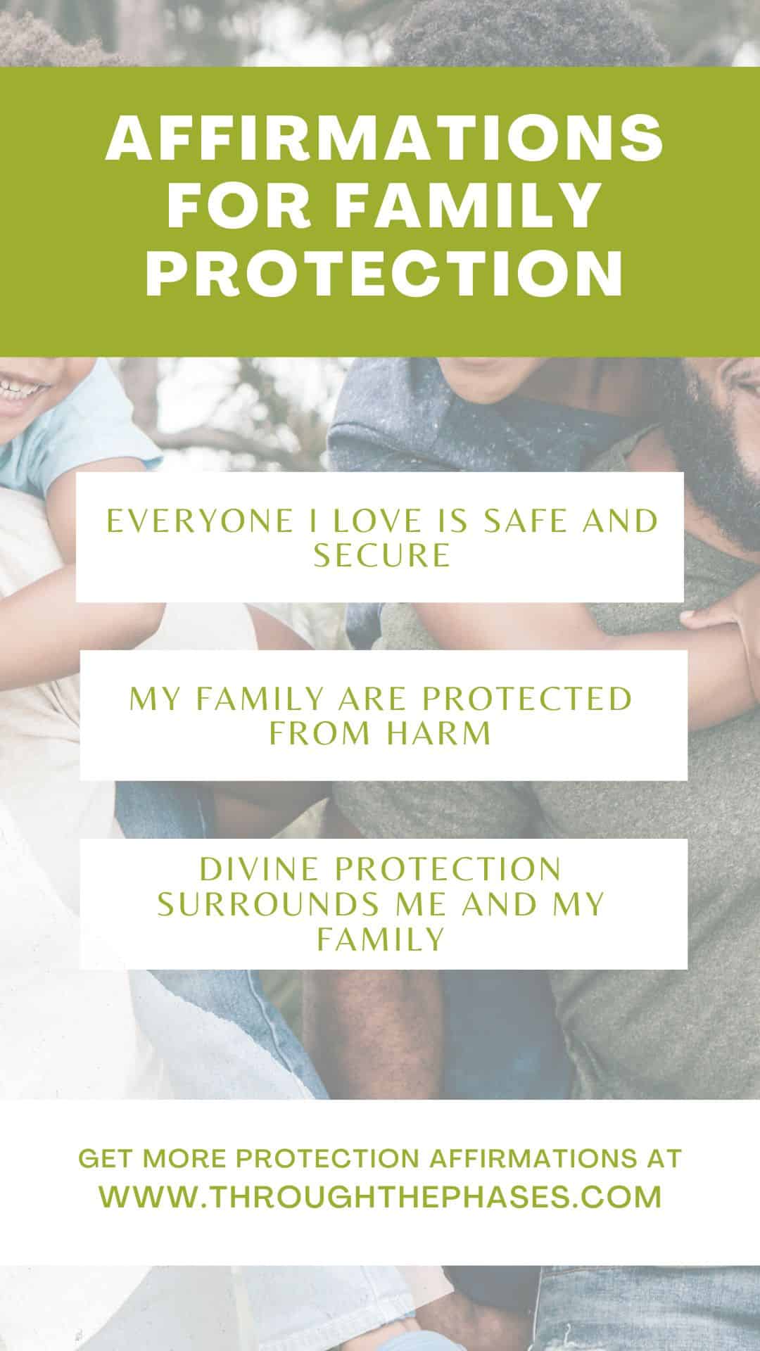 affirmations for family protection