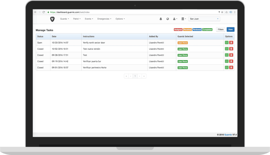 Security Guard Equipment Tasks
