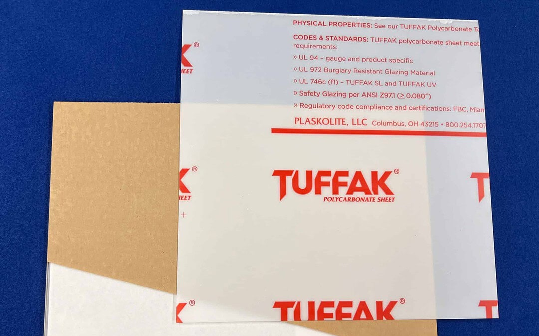 American Made Quality Tuffak Polycarbonate and Optix Acrylic Sheet