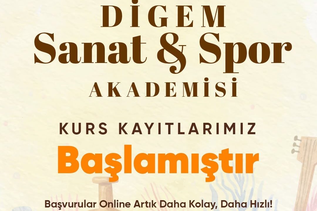 DİDİM BELEDİYESİ DİGEM SANAT VE SPOR AKADEMİSİ BÜNYESİNDE ÇOCUK, GENÇ VE YETİŞKİNLERE YÖNELİK YENİ DÖNEM KURS KAYITLARI BAŞLADI. 29 EYLÜL-13 EKİM TARİHLERİ ARASINDA ALINACAK BAŞVURULARLA FARKLI YAŞ GRUPLARINA YÖNELİK SANAT VE SPOR EĞİTİMLERİ DİDİMLİLERLE BULUŞACAK.