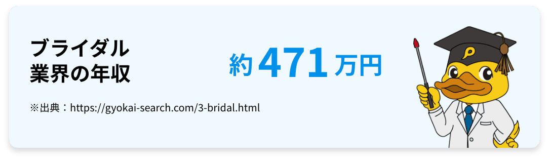 ブライダル業界の年収