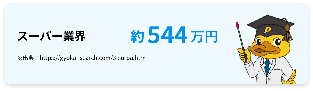 スーパー業界の年収