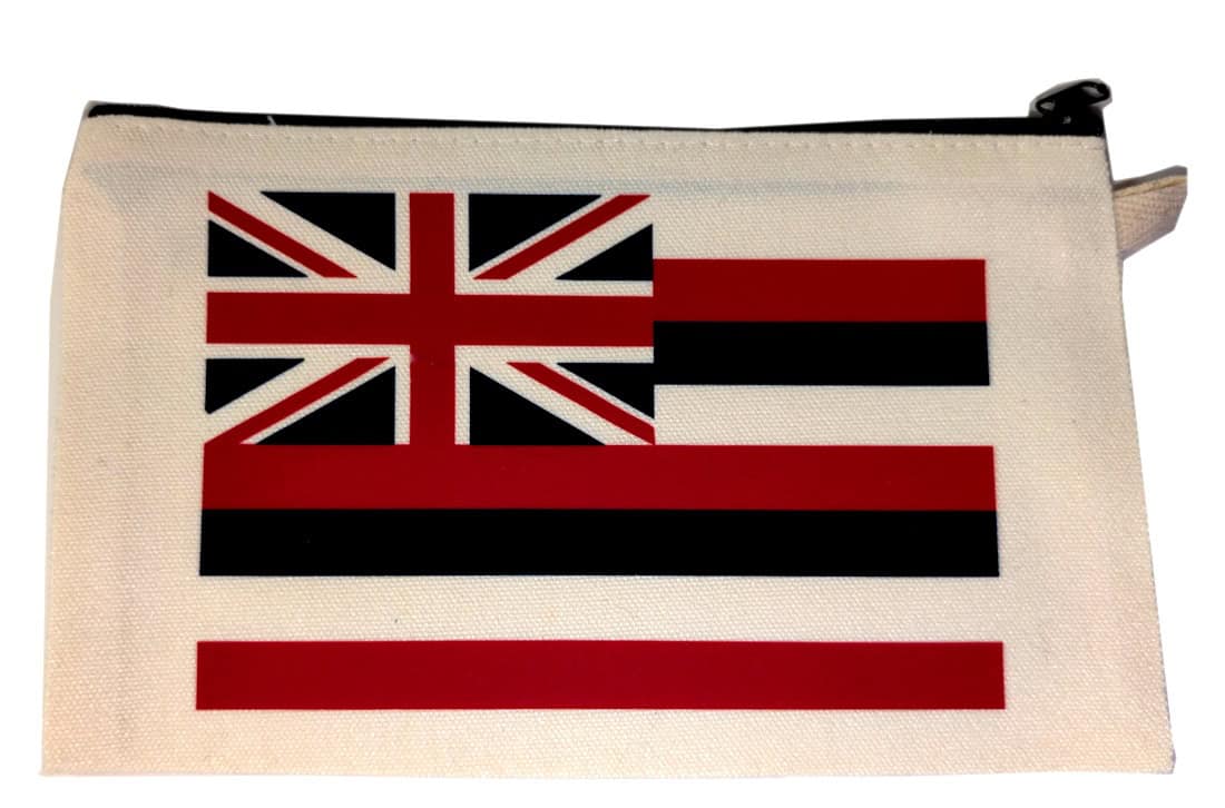 canvas zip top bag custom made in kona