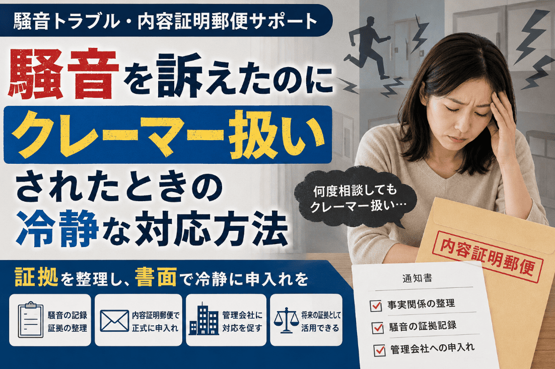 騒音を訴えたのにクレーマー扱いされたときの冷静な対応方法