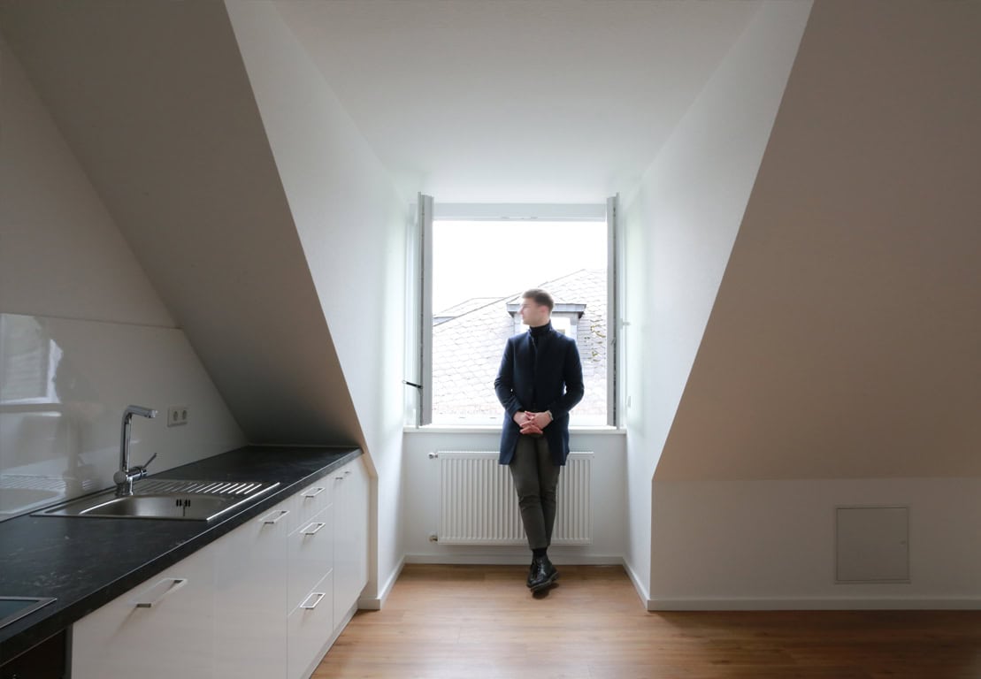 Holzbau, Architektur, Nachhaltigkeit, Bauen, Umbau, Sanierung, Gaube, Innenraum, Küche