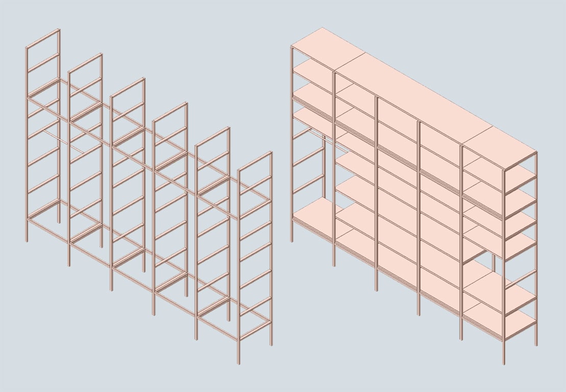 Büro, Innenarchitektur, Architekturbüro, Piktogramm, Grafik, Umbau, Illustration, Regal, Einbauschrank