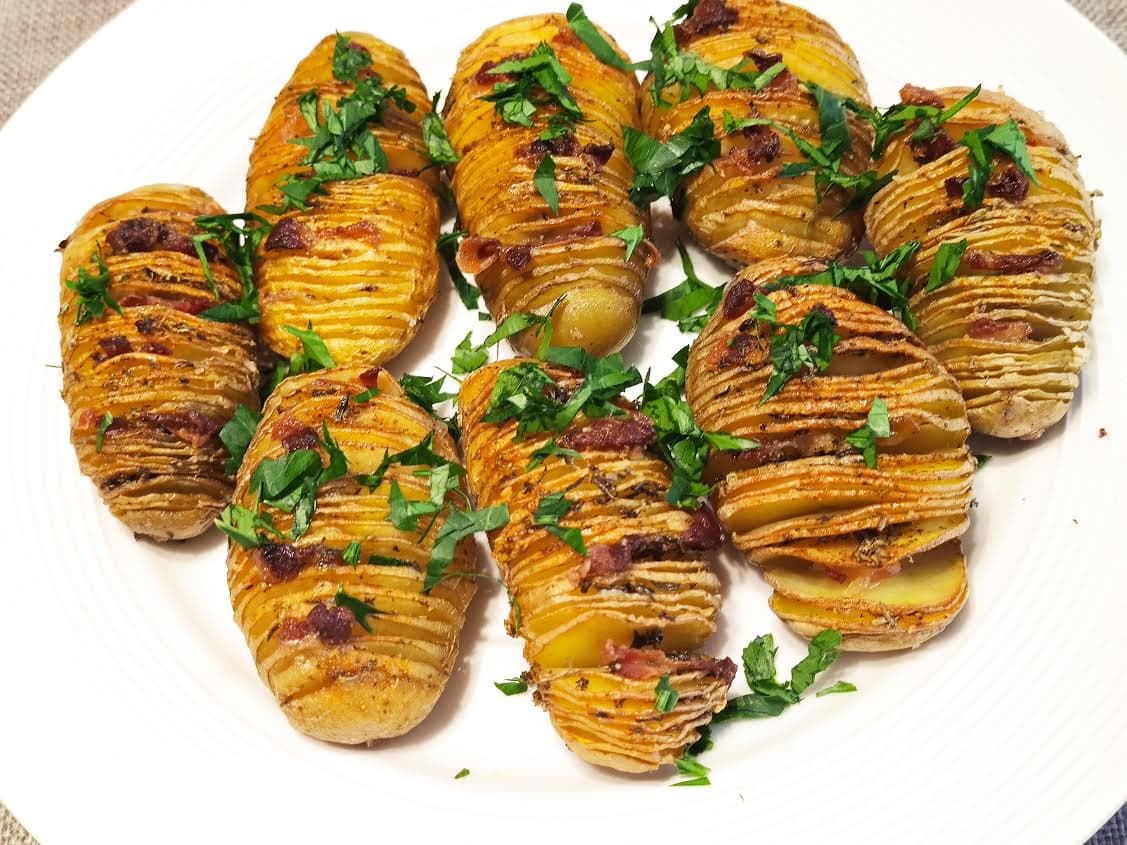 photo de Pommes de terre Hasselback aux lardons